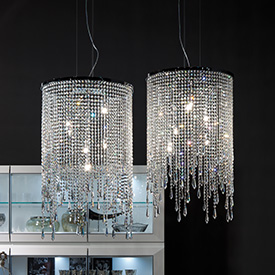 Lampada VENEZIA Cattelan Italia - cromo - cristallo - prezzo Outlet