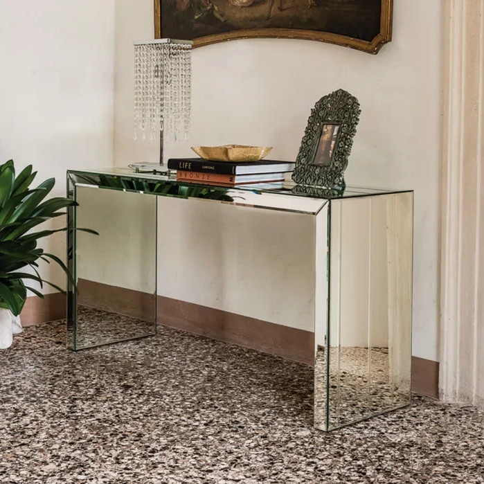 Consolle Portofino 140x42x72H Cattelan Italia - Specchiato - prezzo Outlet