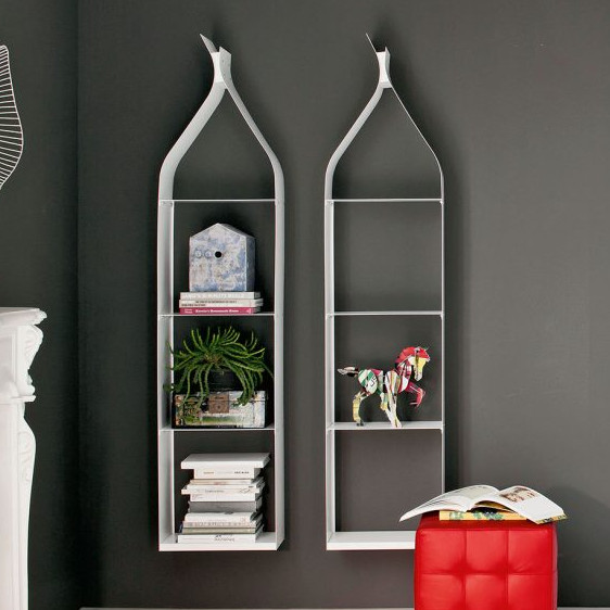 Libreria Swing A 40x23x180H – Struttura Goffrato Bianco GFM71 – prezzo Outlet