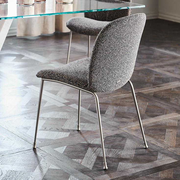 Sedia Tina – Struttura GFM73 Nero Goffrato – Tessuto B238 – prezzo Outlet