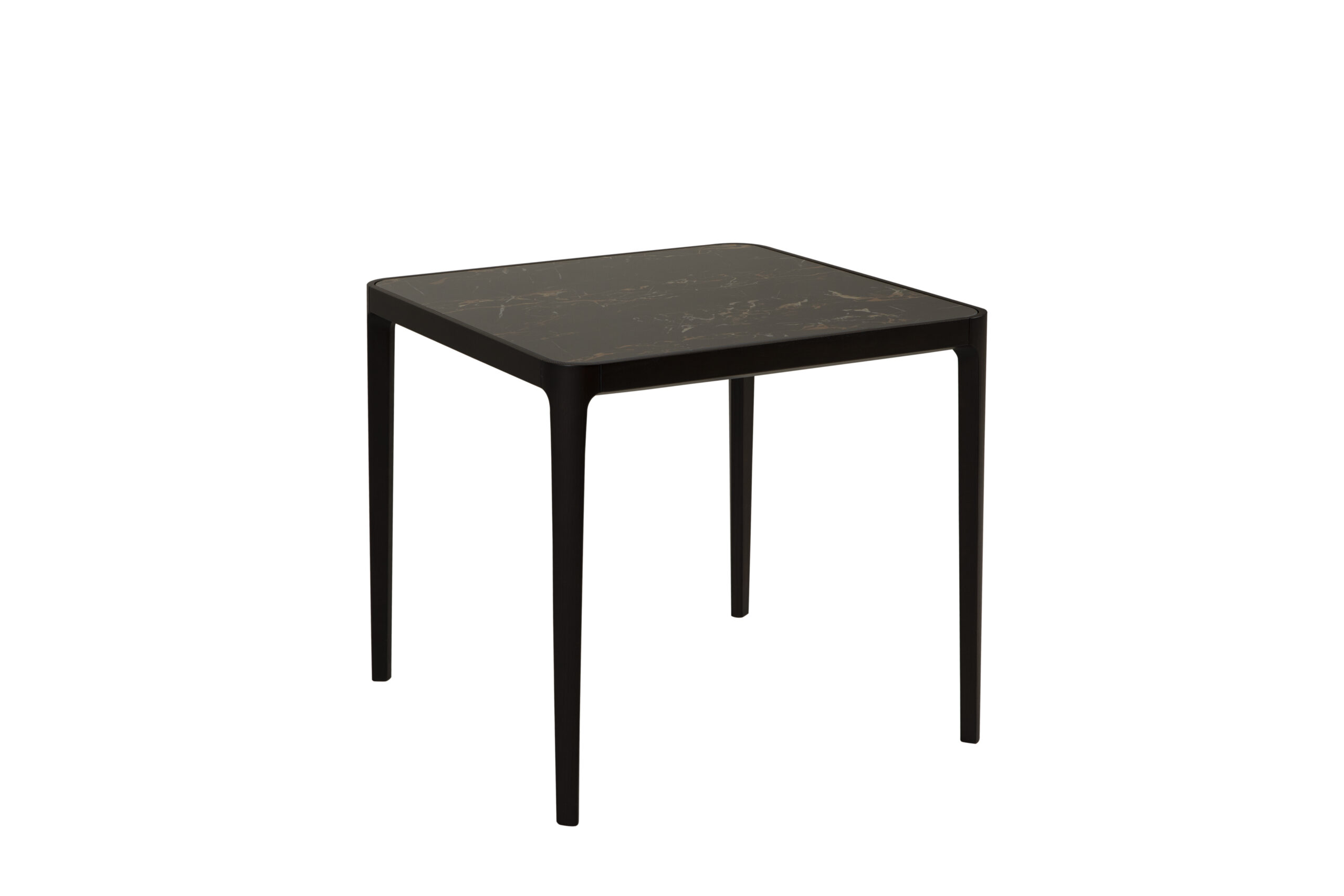 Tavolino Fidelio Tonin Casa 65×65 cm, base rovere scuro